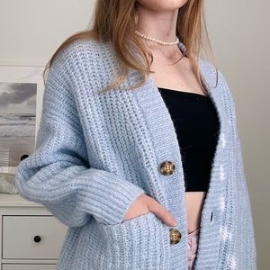 Zara Patch Pocket Knit Jacket [Size: S]